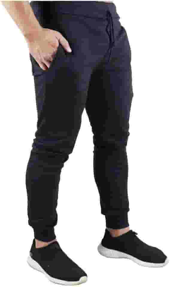 Calça Masculina Moletom Esporte Macio Cinza Grafite G