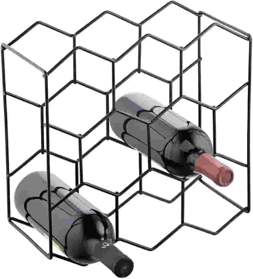 Adega Colmeia 8 Garrafas Preto Forma Inox