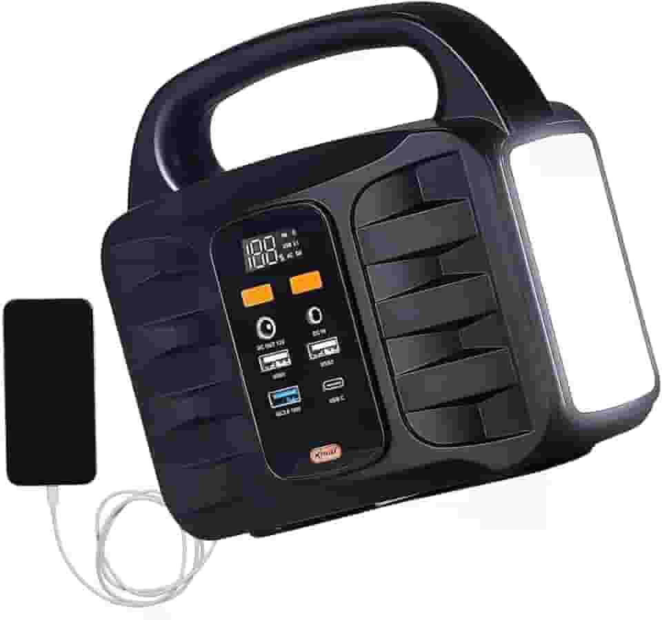 Gerador Portátil com Bateria de Lítio, 100W, 110V, USB, LED, Proteção Múltipla, KP-TC15, 24.5x9.5x4.5cm