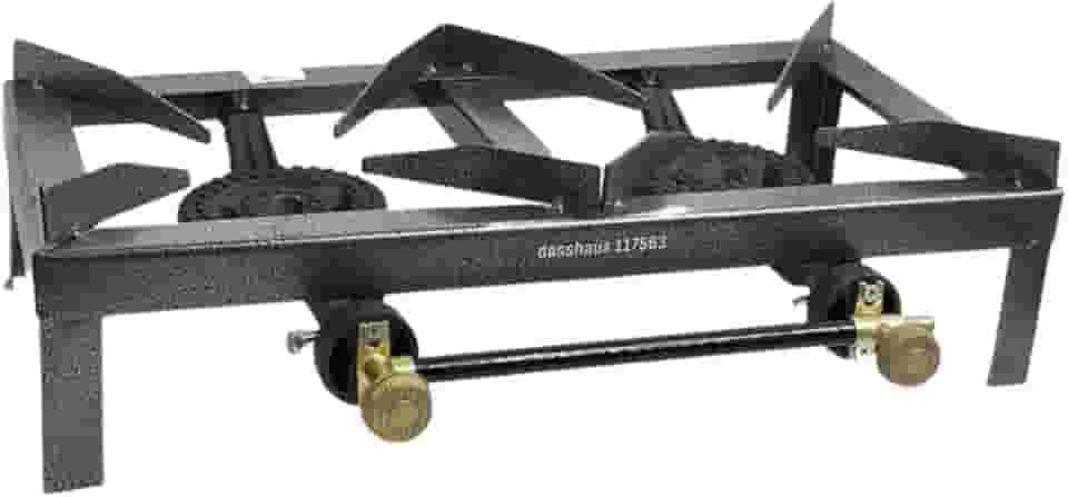 Dasshaus Fogão 2 Bocas Alta Pressão De Ferro Fundido Craquelado Fogareiro Camping