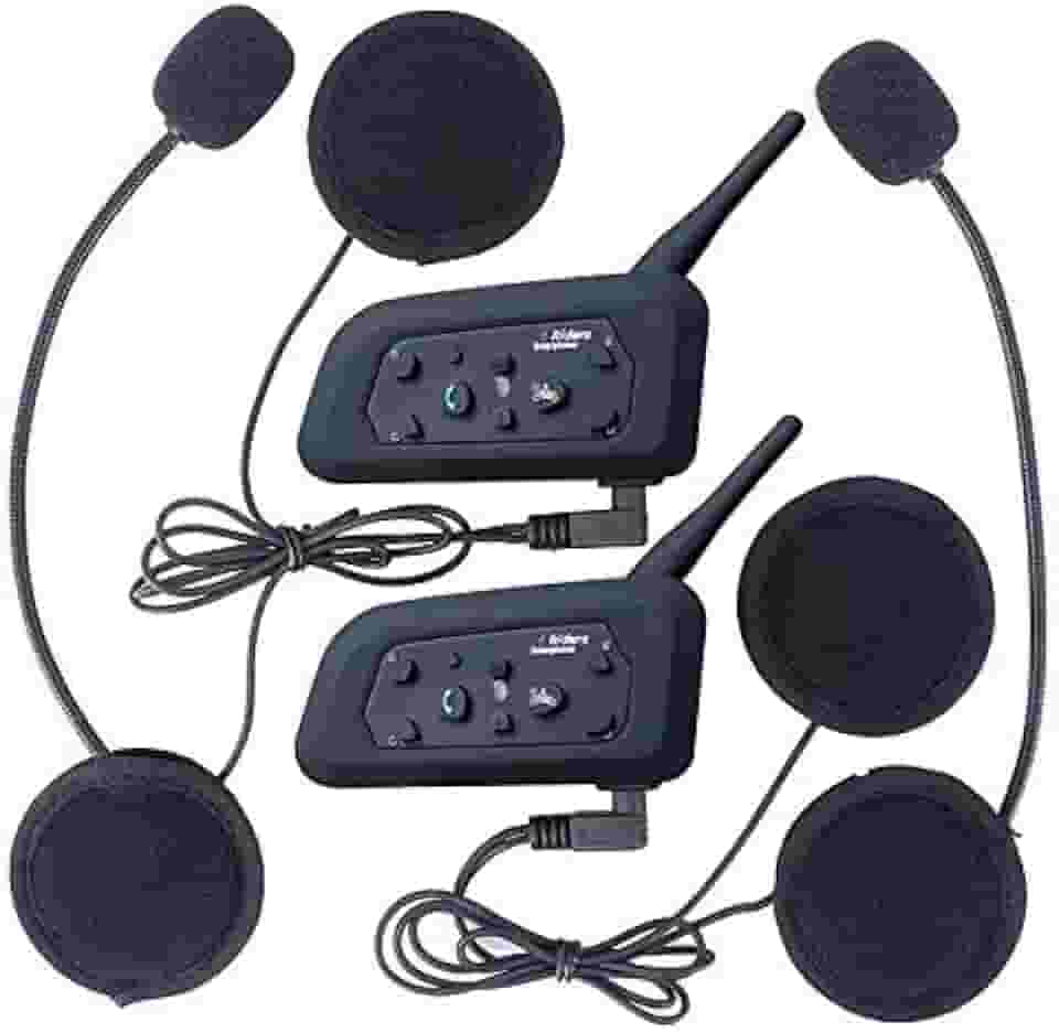 Intercomunicador Bluetooth Moto V6 Plus Capacete Kit 2x par Gps mp3 Wlxy