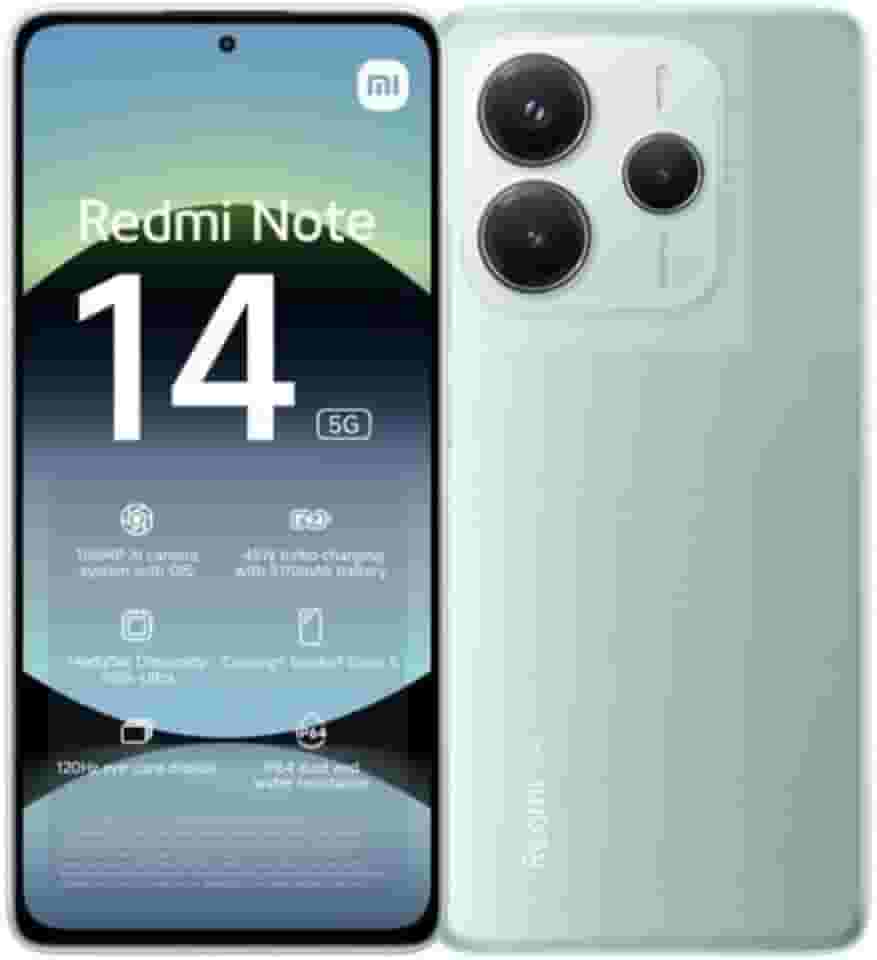 Smartphone Xiaomi Redmi Note 14 5G NFC Coral Green (Verde) 8GB RAM 256GB ROM (24094RAD4G)