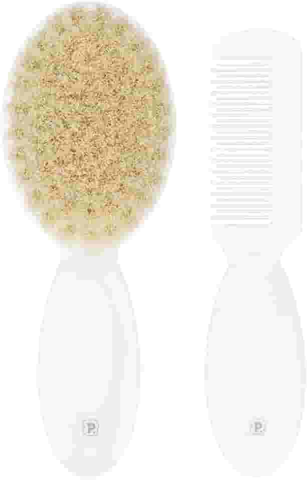 Pimpolho Kit Pente E Escova De Cerdas Naturais Para Bebê