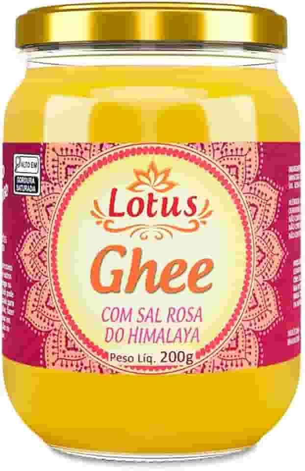 Manteiga Ghee com Sal Rosa do Himalaya - Lotus - 200g - Ayurveda - Manteiga Indiana Zero Lactose