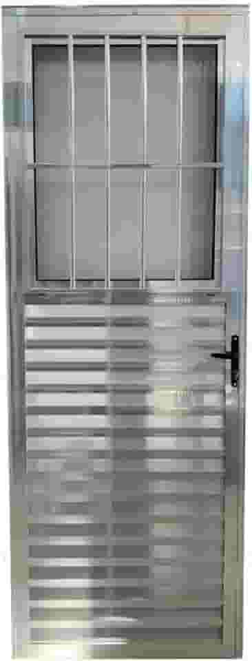 Porta social 2,10x80 lado ESQUERDO no alumínio brilhante