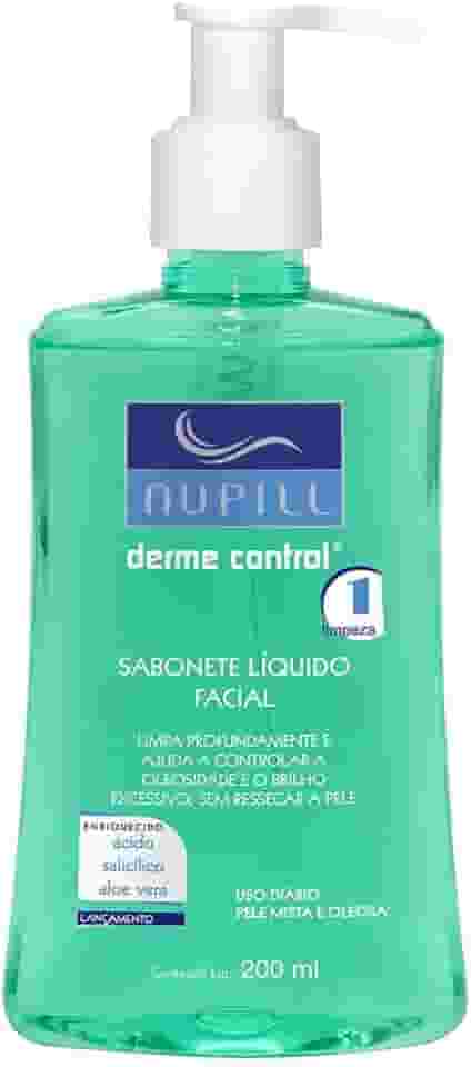 Sabonete Liquido Facial Nupill Derme Control 200Ml, Nupill, Verde