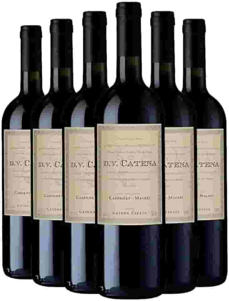 DV Catena Vinho Argentino Tinto, Cabernet-Malbec, Vidro, 6 Unidades, Armazenamento Horizontal, 30 cm Altura