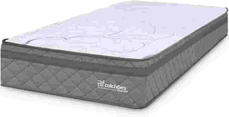 Colchão Solteiro Espuma D45 Extra Firme Antialérgico Certificado 88x188x24cm BF Colchões