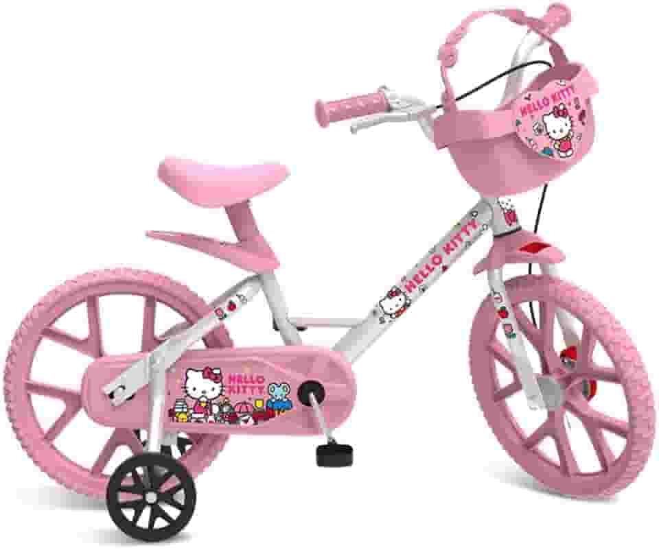 Bicicleta Aro 14 Hello Kitty Rosa Bandeirante