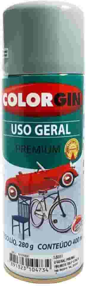 Tinta spray Colorgin Uso Geral Primer secagem rápida 400ml cinza Sherwin Williams