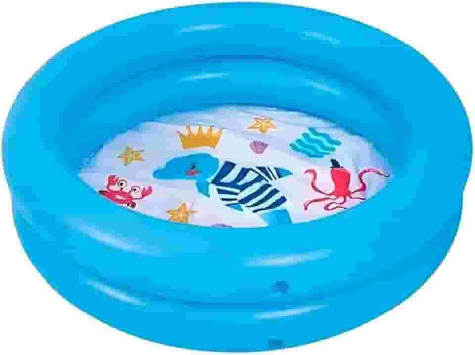 Piscina Infantil Inflável para com Estampa Marinha 46 Litros Azul