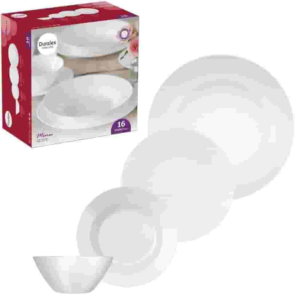 Aparelho de Jantar, Menu, 16 Peças, Branco, Duralex