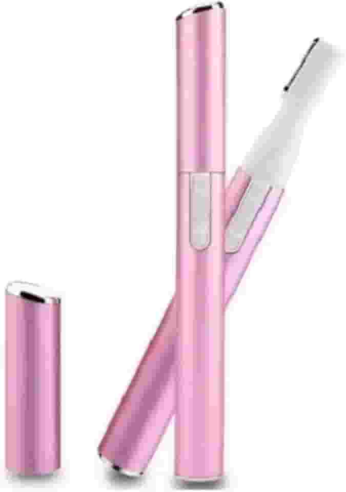 Mini Depilador Elétrico Rosa – Removedor de Pelos para Buço, Sobrancelha, Nariz, Virilha e Axila | Portátil, Recarregável e Silencioso