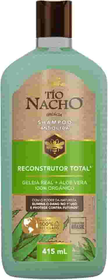 Tio Nacho Reconstrutor Total Shampoo Antiqueda, Elimina Danos No 1º Uso, Protege Contra Futuros, Cabelos Mais Fortes E Resistentes, Hidratação 24H, Crescimento Capilar, Reparador De Pontas 415Ml