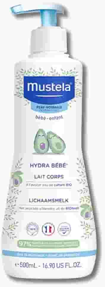 Mustela Hydra Bebê 300ml - Hidratante Infantil Corpo e Rosto - Feito com 97% de Ingredientes de Origem Natural e Hipoalergênico - Seguro Desde o Nascimento