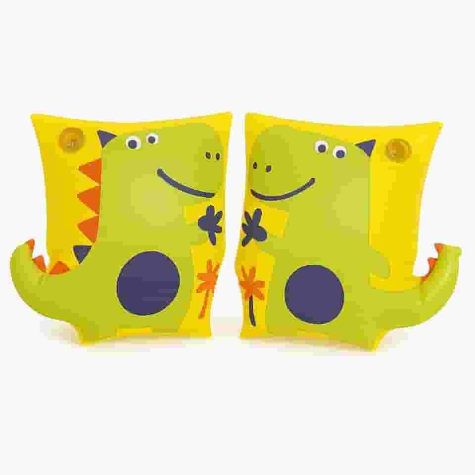 Boia de Braço Infantil Inflável Dinossauro para Piscina e Praia Flutuador Infantil para Natação e Diversão