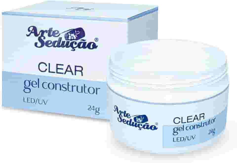 Gel para Unhas Arte Sedução Clear Transparente, 24g, Gel Construtor Alongamento de Unhas
