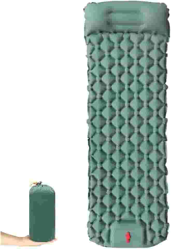 Colchão Inflável Automático Ar Externo Portátil Único De Casal Sleeping Pad Ar Externo Portátil De Acampamento 190 * 120 * 5 Cm / 190 * 60 * 5 Cm Com Travesseiro (190 cm x 60 cm)