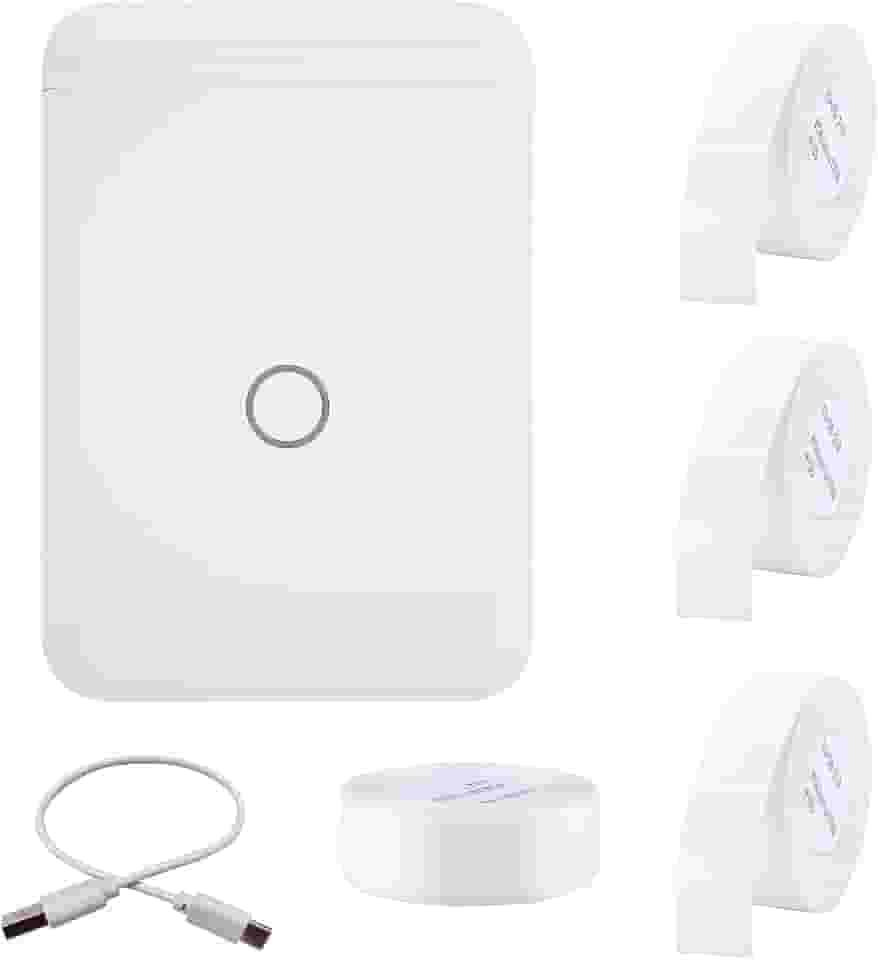 Henniu D110 Label Maker hine Mini impressora de etiquetas térmicas de bolso com 4 rolos de etiquetas tudo em um BT Connect Prince Tag DIY Date Journal Study Sticker Labeling hine Compatível com iOS