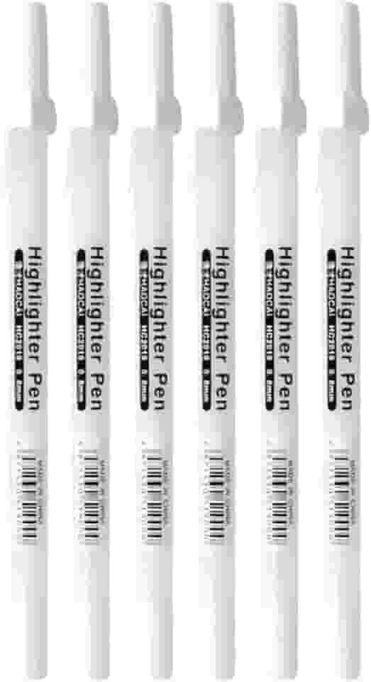 Kit Caneta Gel Branca tipo Gelly Roll Fantasminha Mágica Para Marcação Design de Sobrancelha e Desenhos Escola (3)