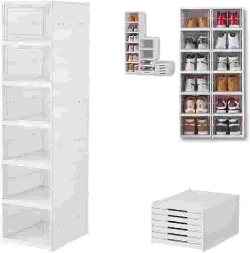 Sapateira Vertical Empilhável Caixa Sapato Tênis 6 Andares