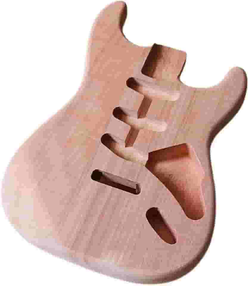Corpo de guitarra elétrica para Fender Strat Acessório de guitarra DIY Stratocaster Corpo de guitarra mogno inacabado