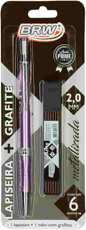 Lapiseira Metalizada Rosa + Grafite 2.0mm, BRW