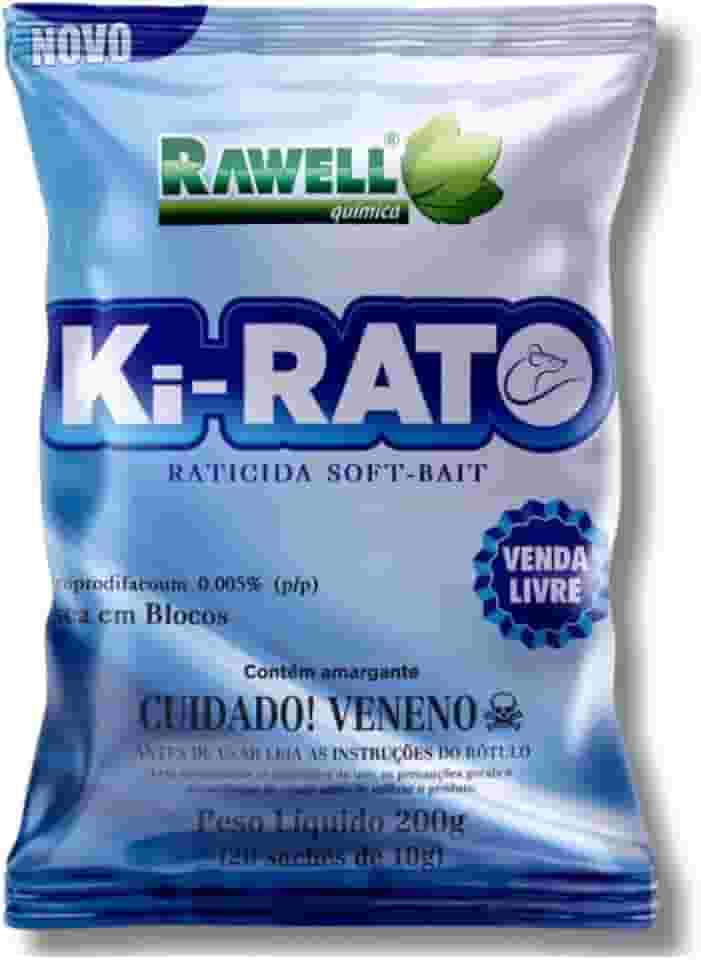 Raticida Soft Bait Isca Macia Ki-Rato 200gr com Atrativo