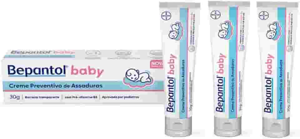 Bepantol Baby Kit Pomada Assadura Bebe, 3 Unidades de 30g, Prevenção de Assaduras e Hidratação da Pele do Bebê