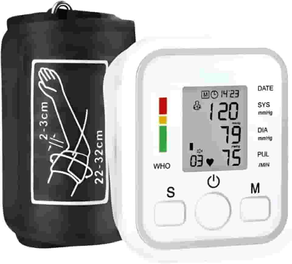 Aparelho de Pressão Arterial Digital de Braço Automático – Monitor Inteligente com Tela LCD Grande, Detecção de Arritmia, Memória para Leituras e Fácil de Usar