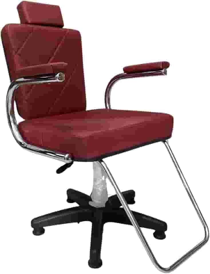 Cadeira para Salão de Beleza e Barbearia Modelo Matelassê com Pistão a Gás e Base Estrela – Suporta até 130kg (BORDO)