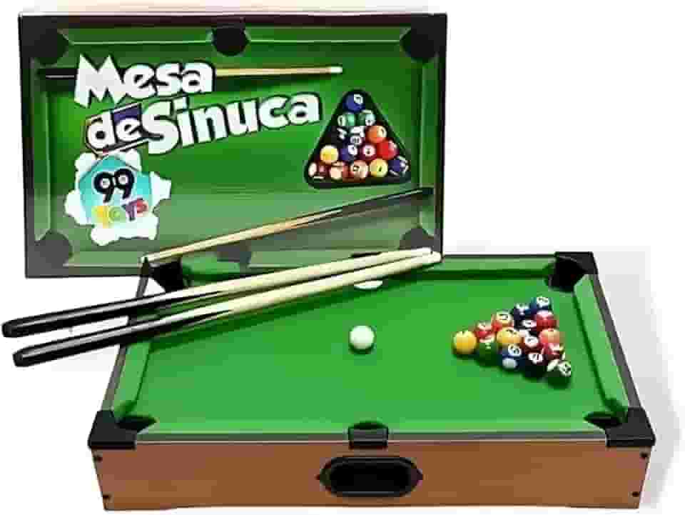 Jogo Mesa De Sinuca - 2 Tacos 15 Bolas Premium Brinquedo