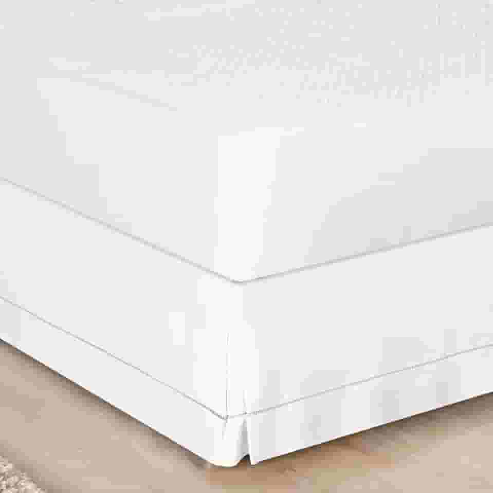 Saia para Cama Box Queen Bia Enxovais Branco Tecido