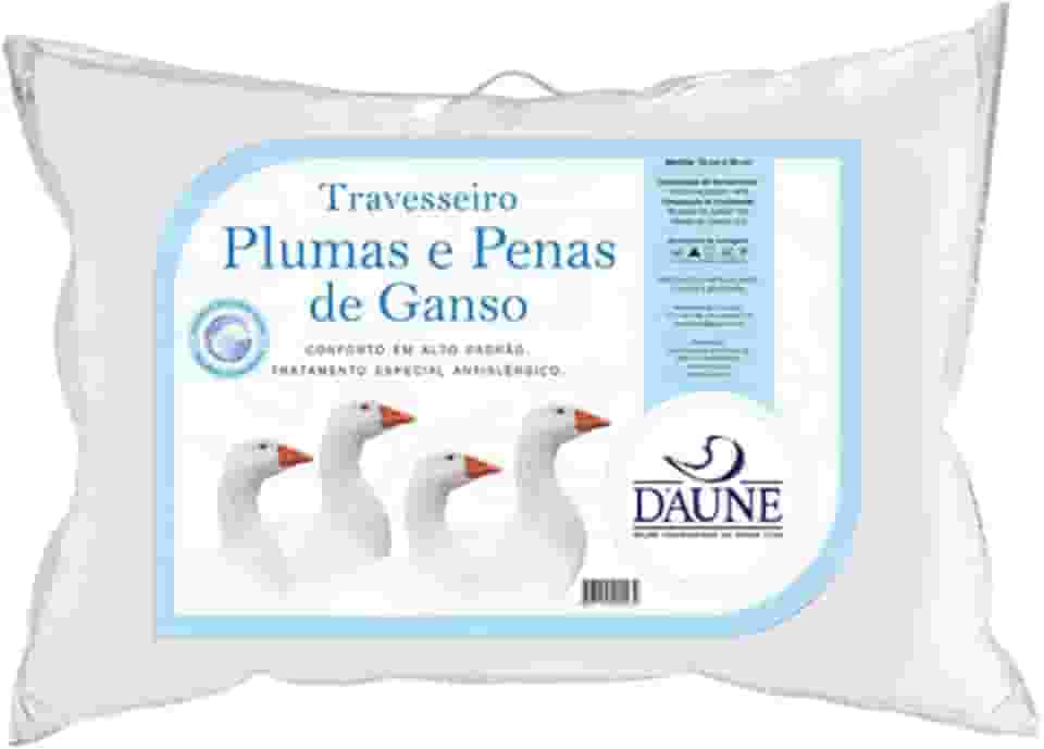 Travesseiro Daune 30% Penas e 70% Plumas de Ganso 50x70cm