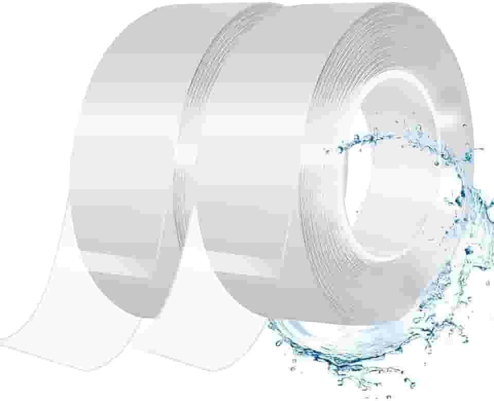 Fita Dupla Face 3M Extra Forte - Kit 2 Rolos Fita Adesiva Mágica Nano Lavável Transparente Multifuncional Potente para Pendurar Quadros, Parede, Escada