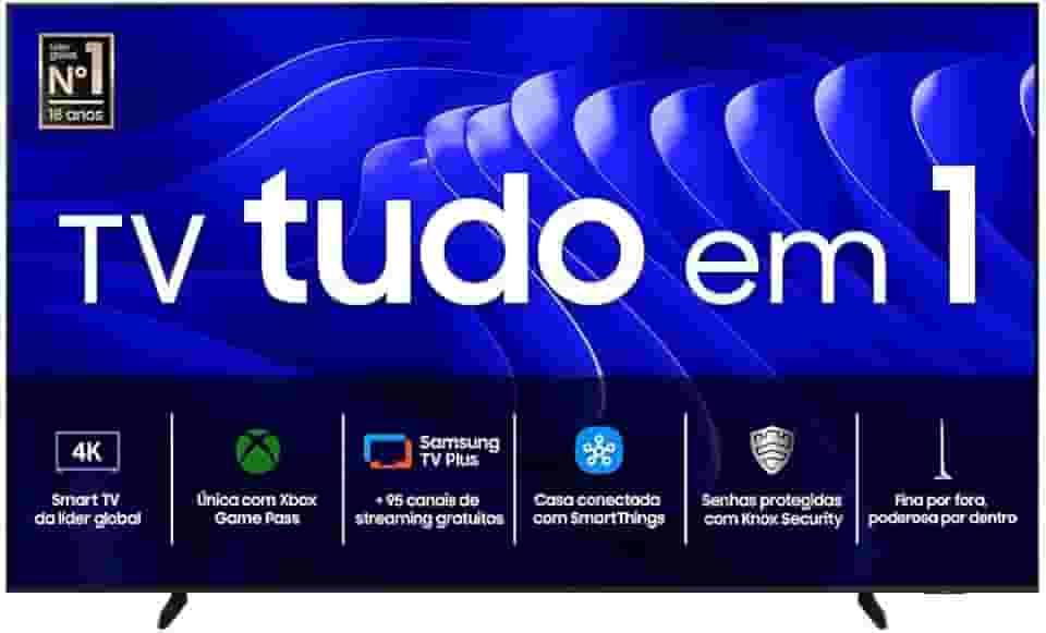 Samsung Smart Super Big TV 98" Crystal UHD 4K 98DU9000 2024, Processador Crystal 4K, Painel até 120Hz, Alexa built in 98"