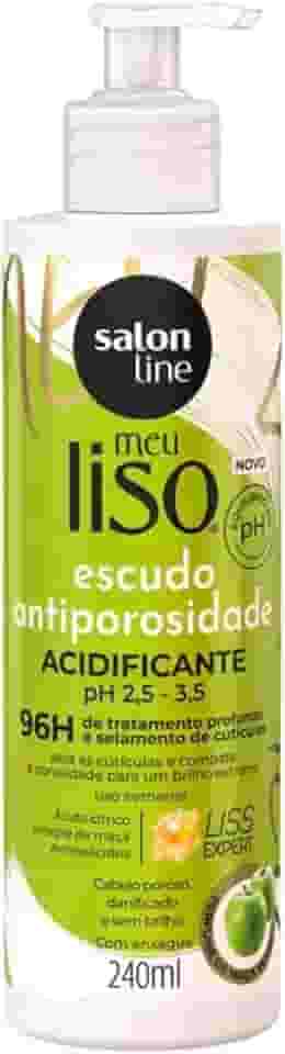 Salon Line, Acidificante, Meu Liso, Escudo Antiporosidade, Vegano - Para Cabelos Lisos, 240ml