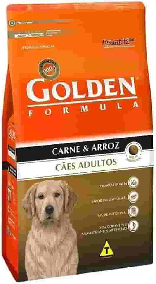 Ração Golden Para Cachorro Cães Adultos Porte Médio Grande Sabor Carne e Arroz 15kg
