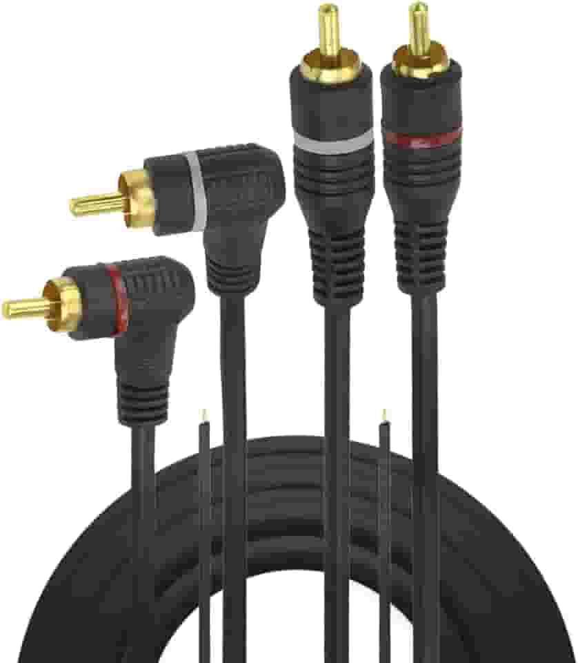 PIX Cabo Rca - 2 + 2 Rca 90Graus 4 Mm Preto 5M - com Fio Remote