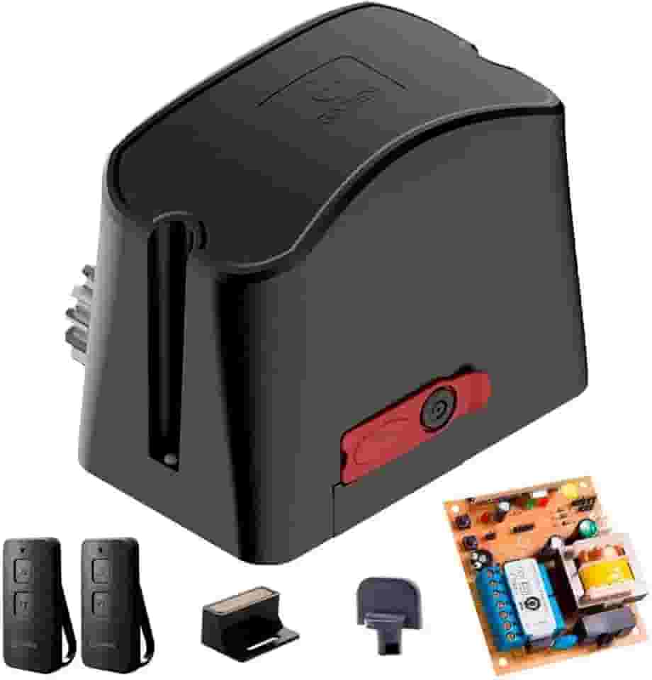 Motor de Portão Deslizante DZ Casa Fit Garen Automatizador De Portões até 300kg 1/4 com 2 Controles (220, Volts)