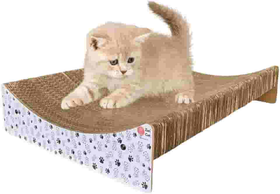 Arranhador de Papelão Premium para Gatos Grandes Caminha Reversível