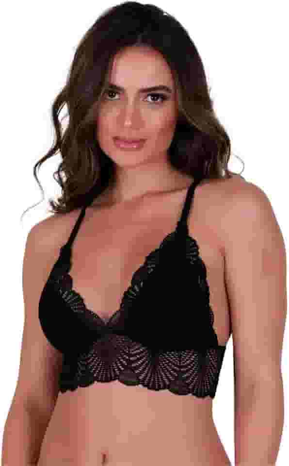 Sutiã sem Bojo de Renda Cropped Isis