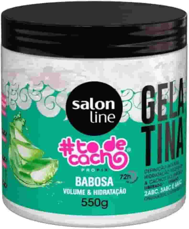 Salon Line, Gelatina Capilar, ToDeCacho, Babosa, Volume e Hidratação, Vegana - Cabelos Ondulados, Cacheados e Crespos, 550 g