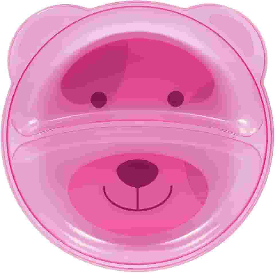 Buba Prato Ursinho Com Divisória Rosa