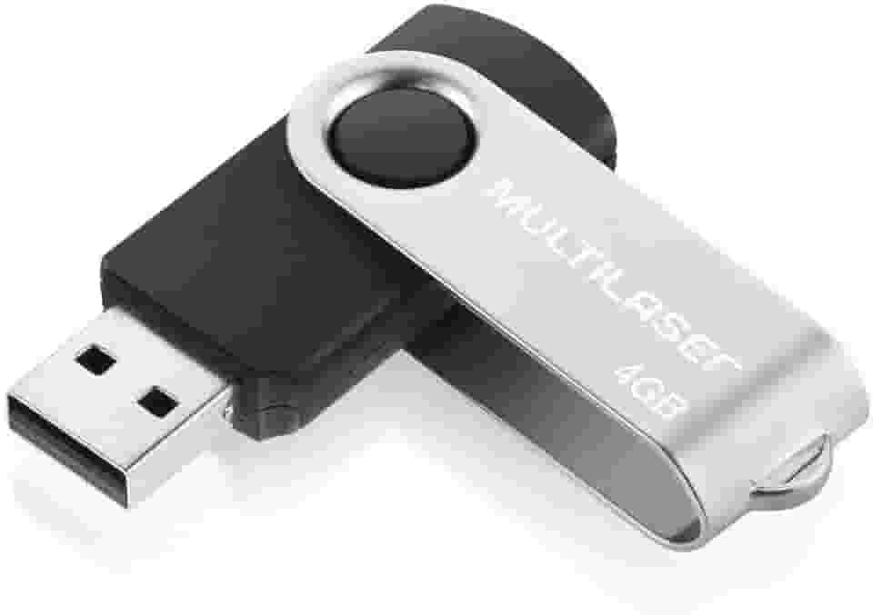 Pen Drive Multilaser Twist 4Gb Usb Leitura 10MBs Gravação 3MBs Preto - PD586