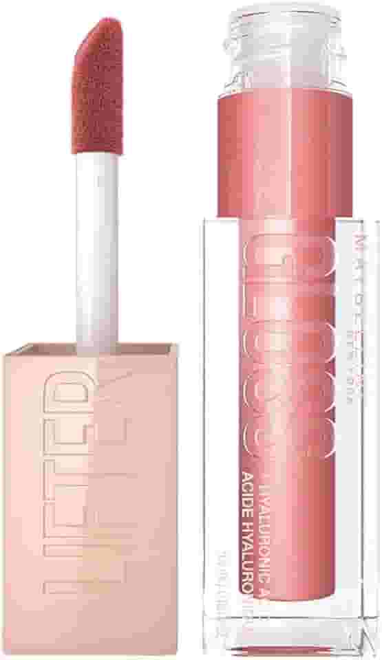 Maybelline NY Lip Lifter Gloss Brilho Labial com Ácido Hialurônico, Promove Lábios Volumosos, Hidratados e Cheios de Brilho, Aplicador XL para Make Glow, Cor Moon, 5.4ml