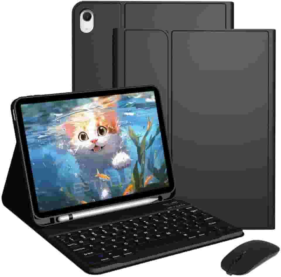 Teclado BluetoothCom Mouse e Capa Para Samsung Galaxy Tab S9 FE+/S9 + de 12,4 polegadas