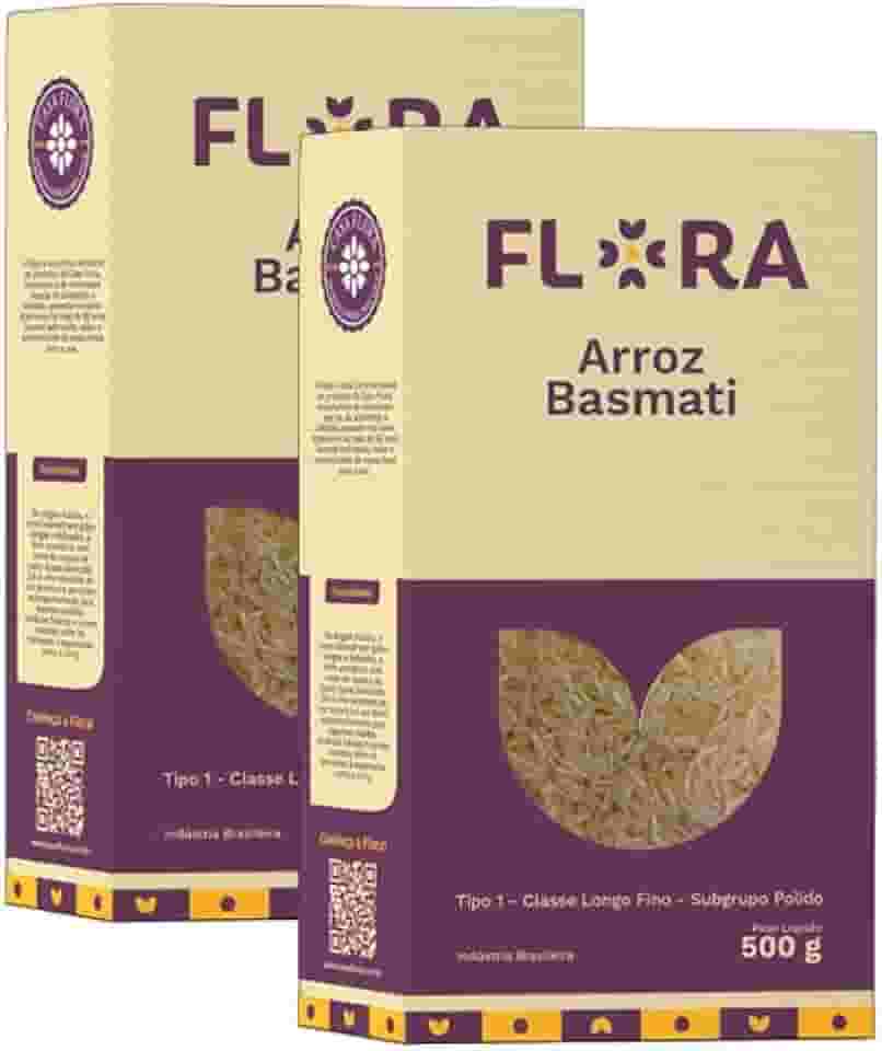 Kit 2X: Arroz Basmati Polido Flora 500g