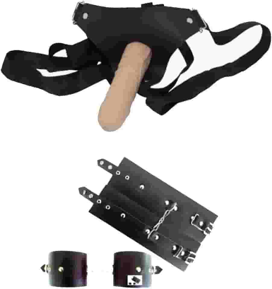 Kit Autoridade com Cinta e Algema em Couro - Brinquedo de Casal