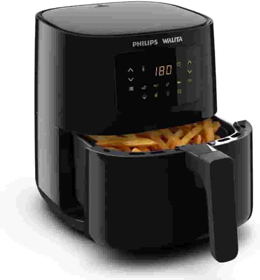 Philips Walita Fritadeira Airfryer Digital Série 3000, Preta, 4.1L de capacidade, Garantia internacional de dois anos, 127V, 1400W (RI9252/91)